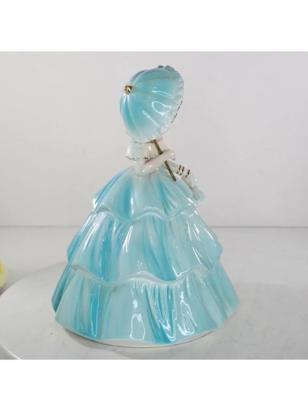 Josef Originals Magnolia Series Blue Dress Lady Holding Parasol Figure *REPAIRED